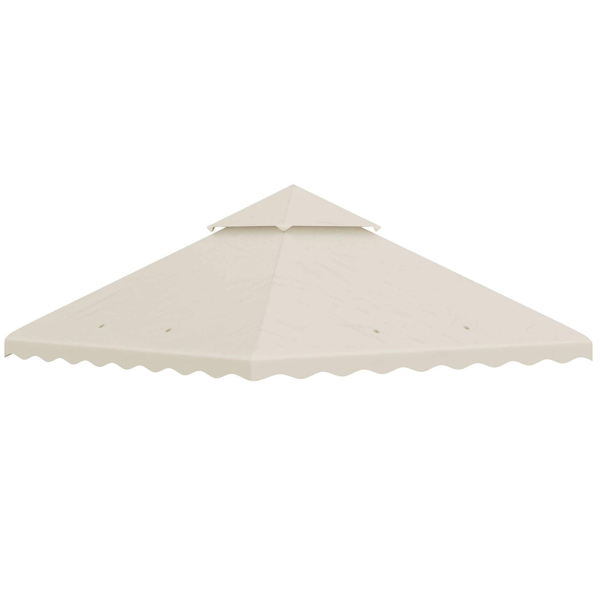 Outsunny 3m x 3m Gazebo Canopy Replacement Cover - 2-Tier Gazebo Roof - Cream  | TJ Hughes