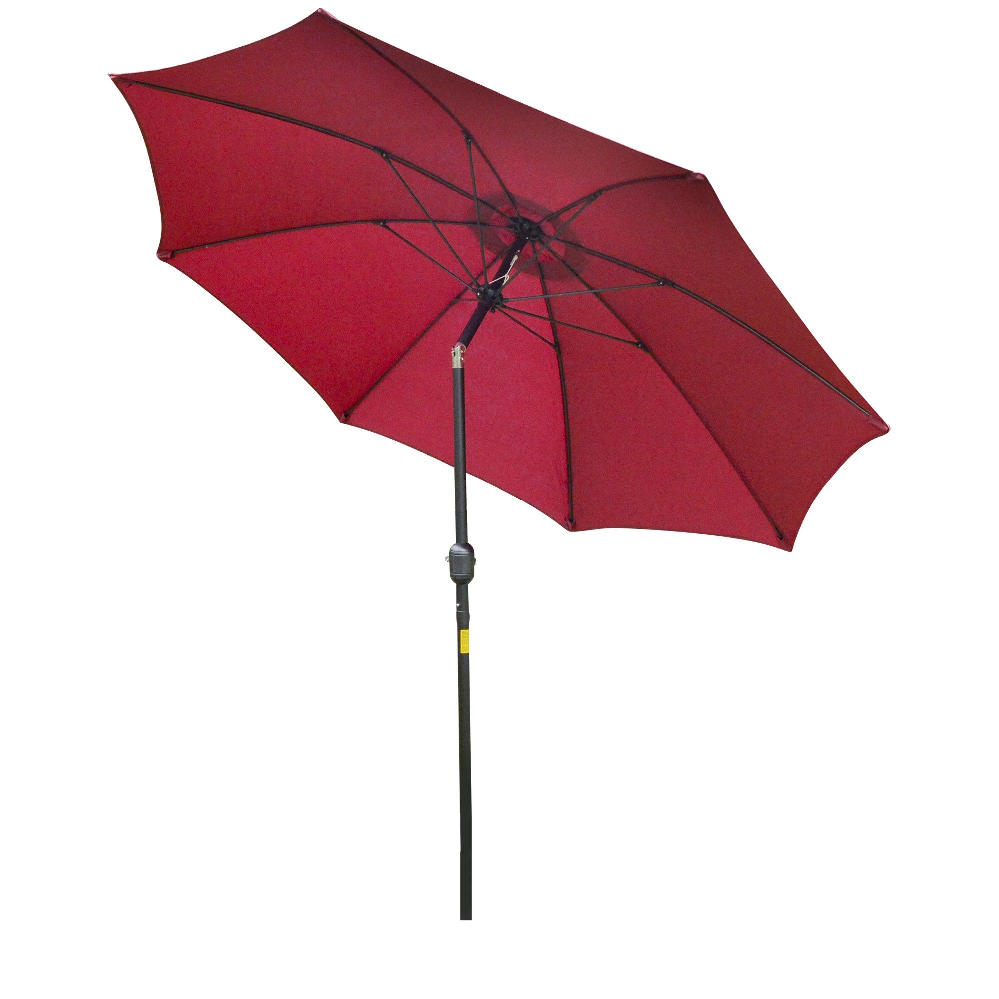Outsunny 2.7M Patio Umbrella Outdoor Sunshade Canopy w/ Tilt and Crank Wine Red  | TJ Hughes