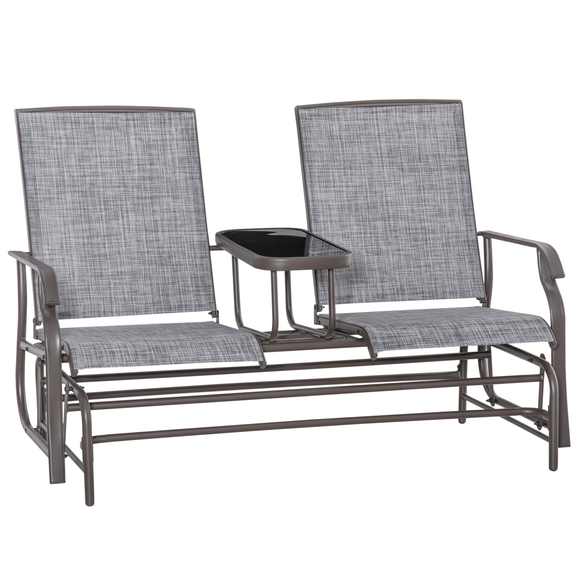 Outsunny 2 Seater Rocker Double Rocking Chair Lounger Outdoor Garden Furniture  | TJ Hughes