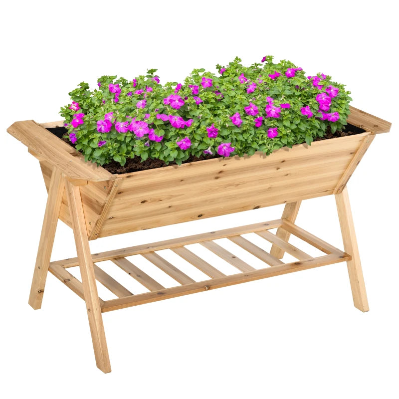 Outsunny Wooden Planter Garden Raised Bed  | TJ Hughes