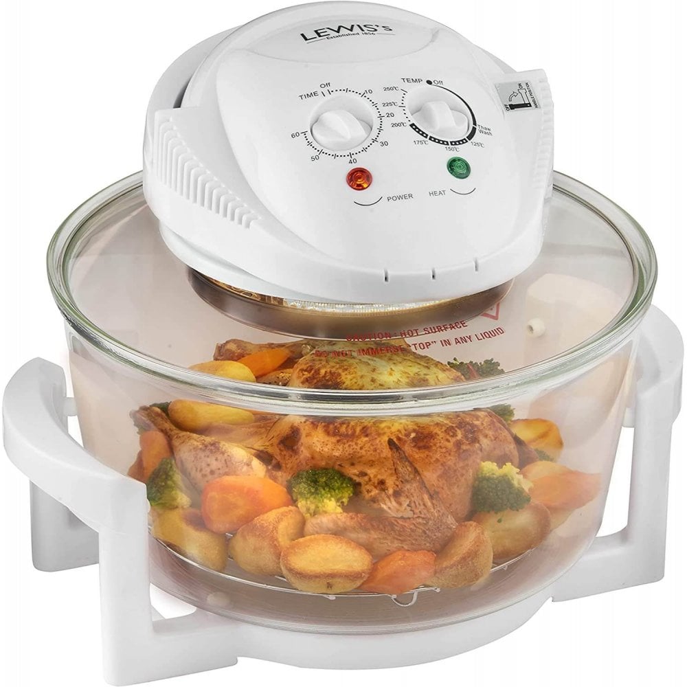 Lewis’s 12 Litre Halogen Oven Cooker with Adjustable Temperature Control  | TJ Hughes White