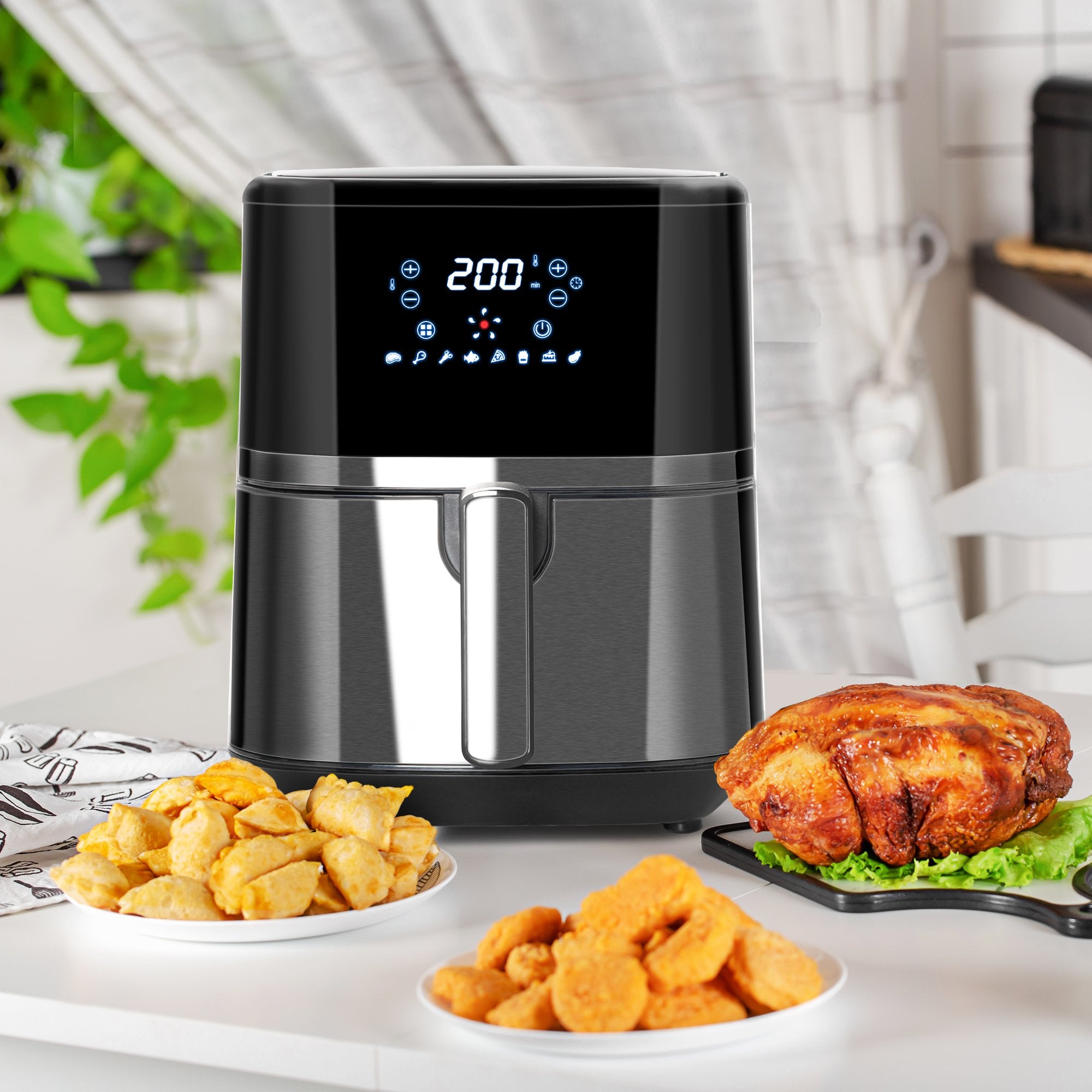 HOMCOM Air Fryer 4.5L 1500W with Digital Display Rapid Air Circulation Timer  | TJ Hughes