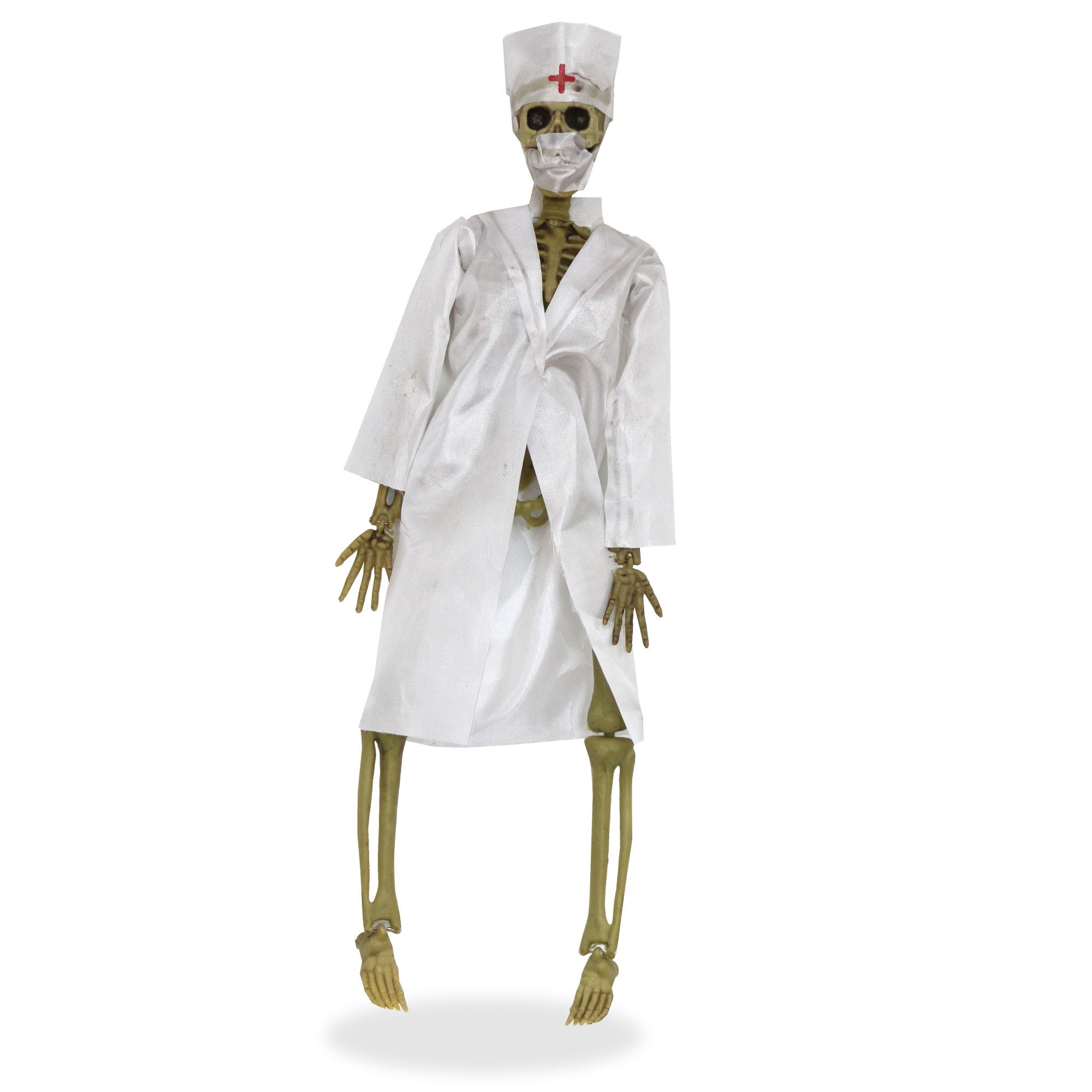 Halloween Hanging Skeleton Male Nurse 40cm - TJ Hughes