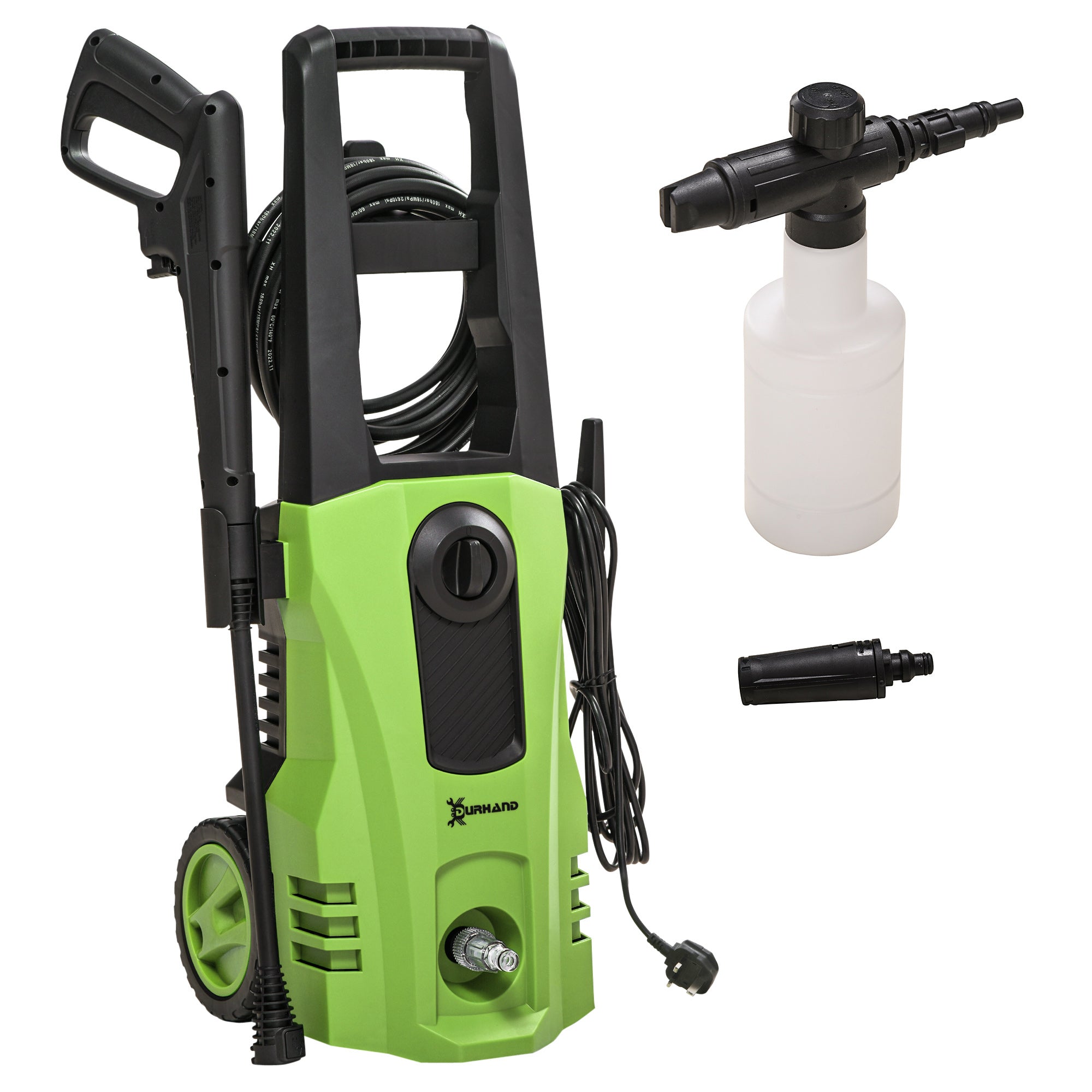 DURHAND High-Performance Power Washer 1800W - 150 Bar - 510 L/h - for Garden - Car  | TJ Hughes