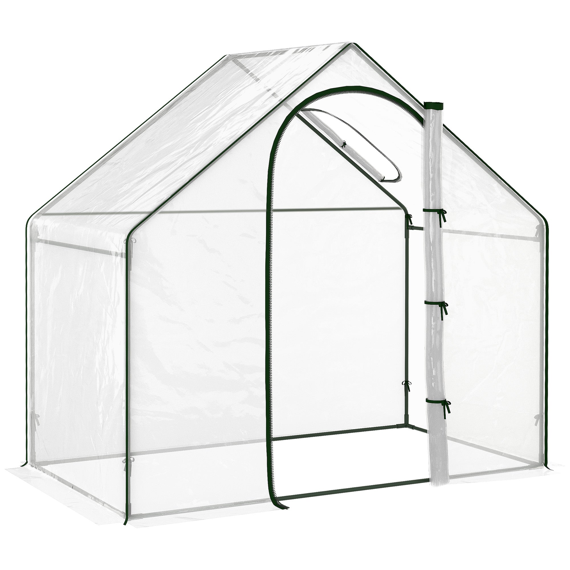 Outsunny Portable Walk-in PVC Greenhouse w/ Zipped Door for Flowers Plant  | TJ Hughes