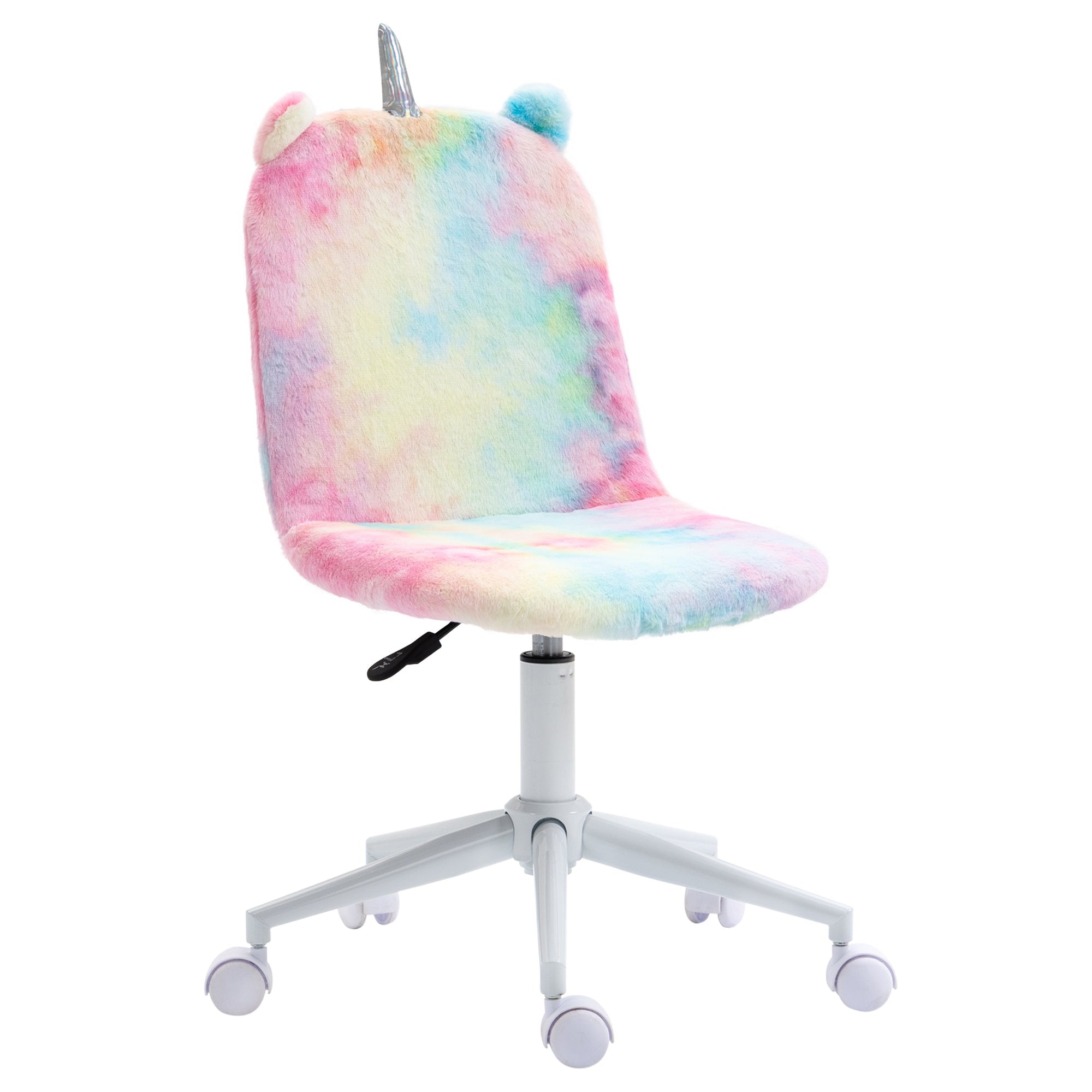 Vinsetto Fluffy Unicorn Office Chair w/ Swivel Wheel - Cute Desk Chair - Rainbow  | TJ Hughes