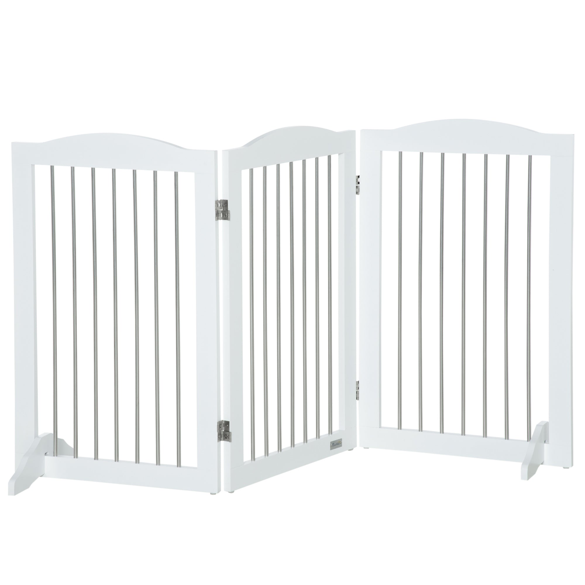 PawHut Foldable Dog Gate - Freestanding Pet Gate with Two Support Feet  | TJ Hughes
