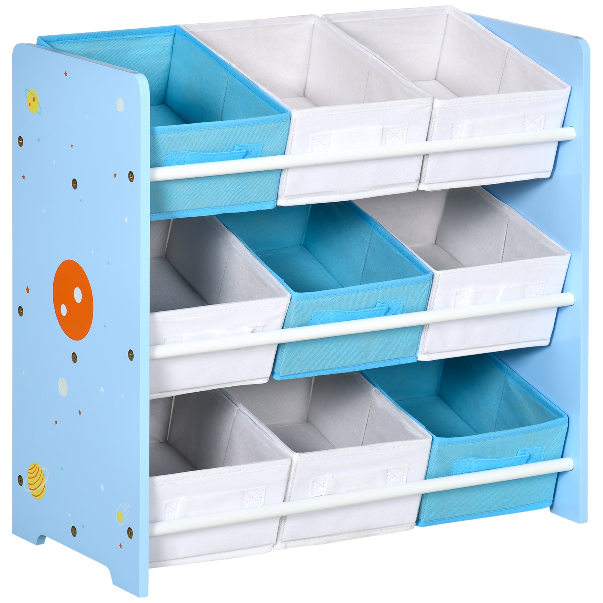 ZONEKIZ Storage Unit W/9 Removable Storage Baskets for Nursery Playroom - Blue  | TJ Hughes