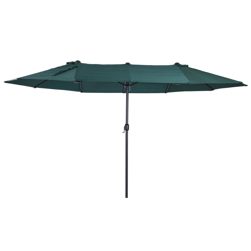 Oasis 4.6 m Double-Sided Umbrella Parasol - Green - Oasis Outdoor  | TJ Hughes