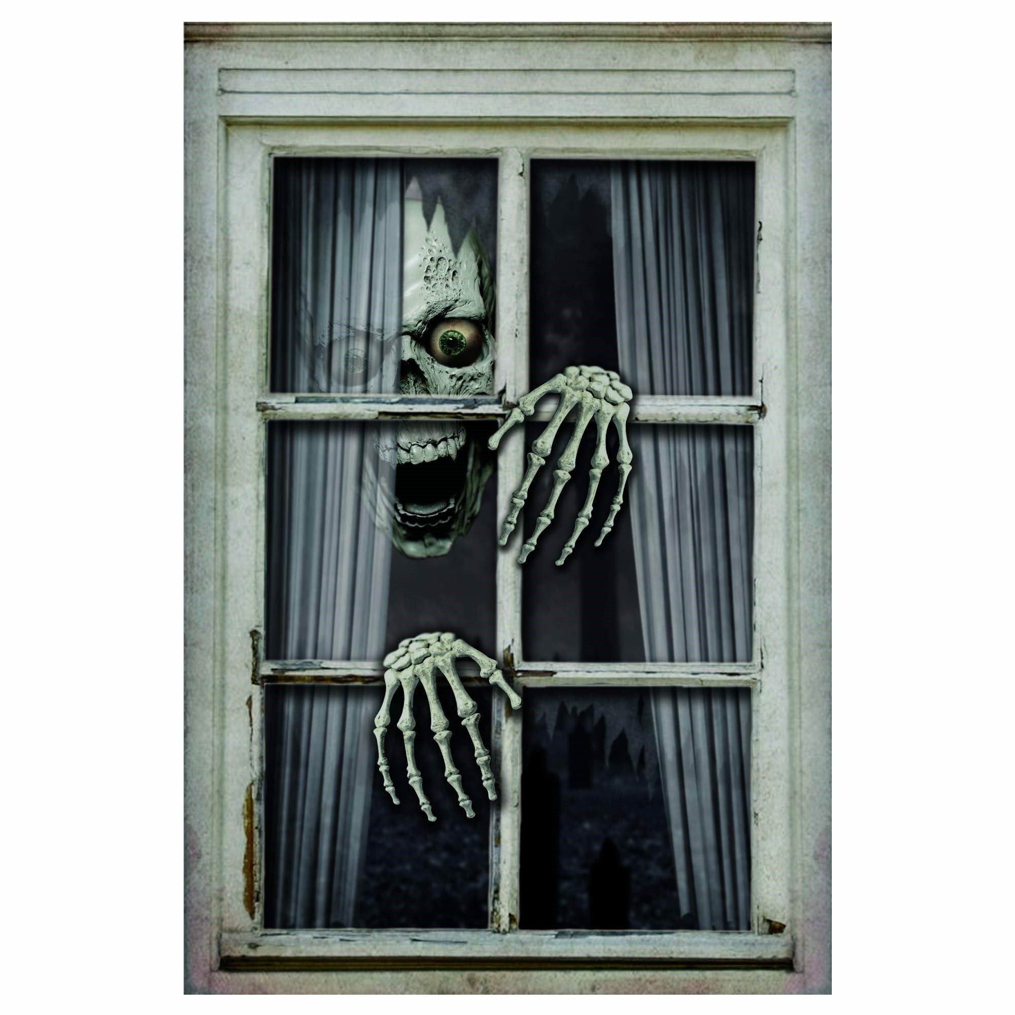 Halloween Window Poster 80x120cm - Skull and Hands - TJ Hughes