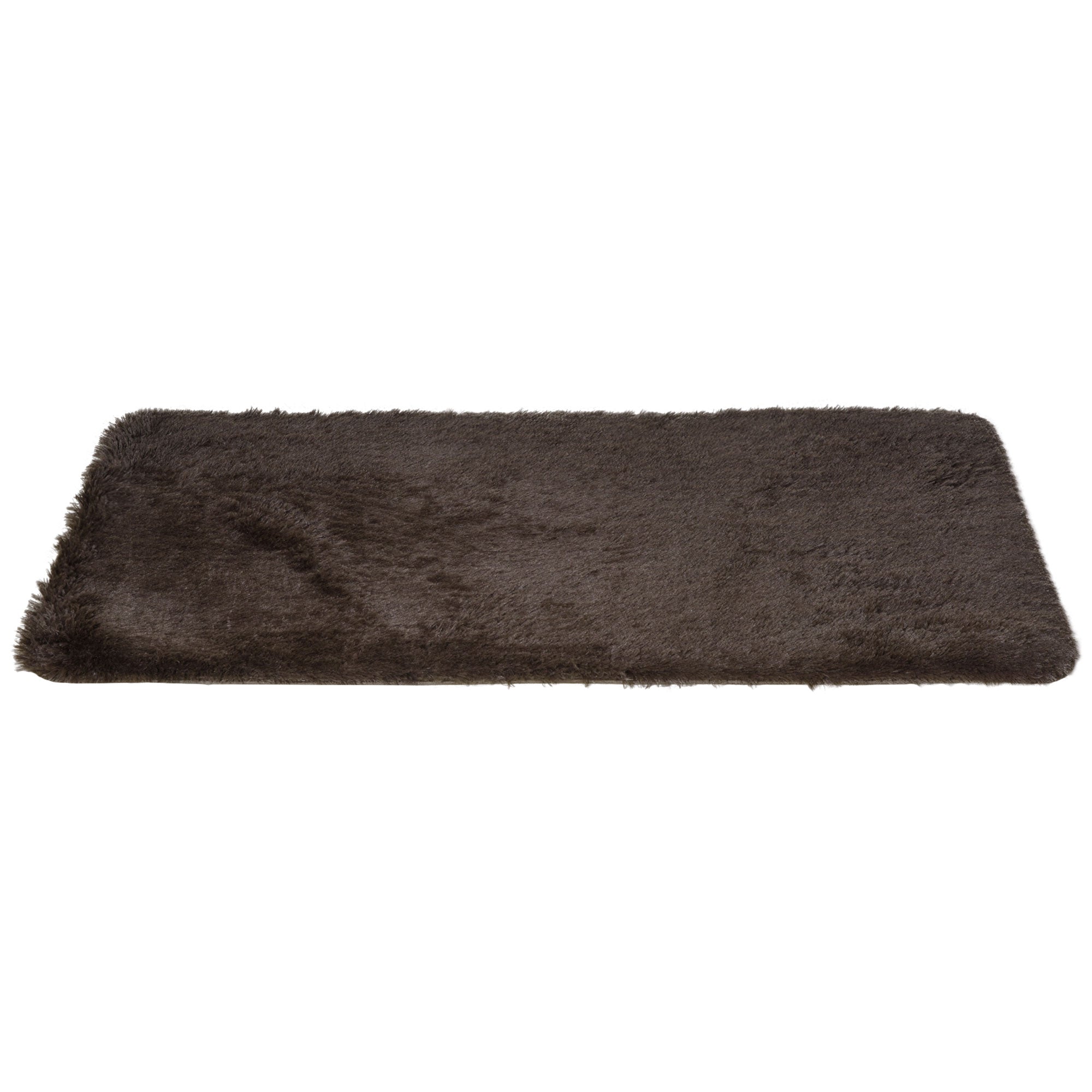 HOMCOM Brown Fluffy Area Rug Shaggy Carpet for Living Room - Bedroom - 90x150cm  | TJ Hughes