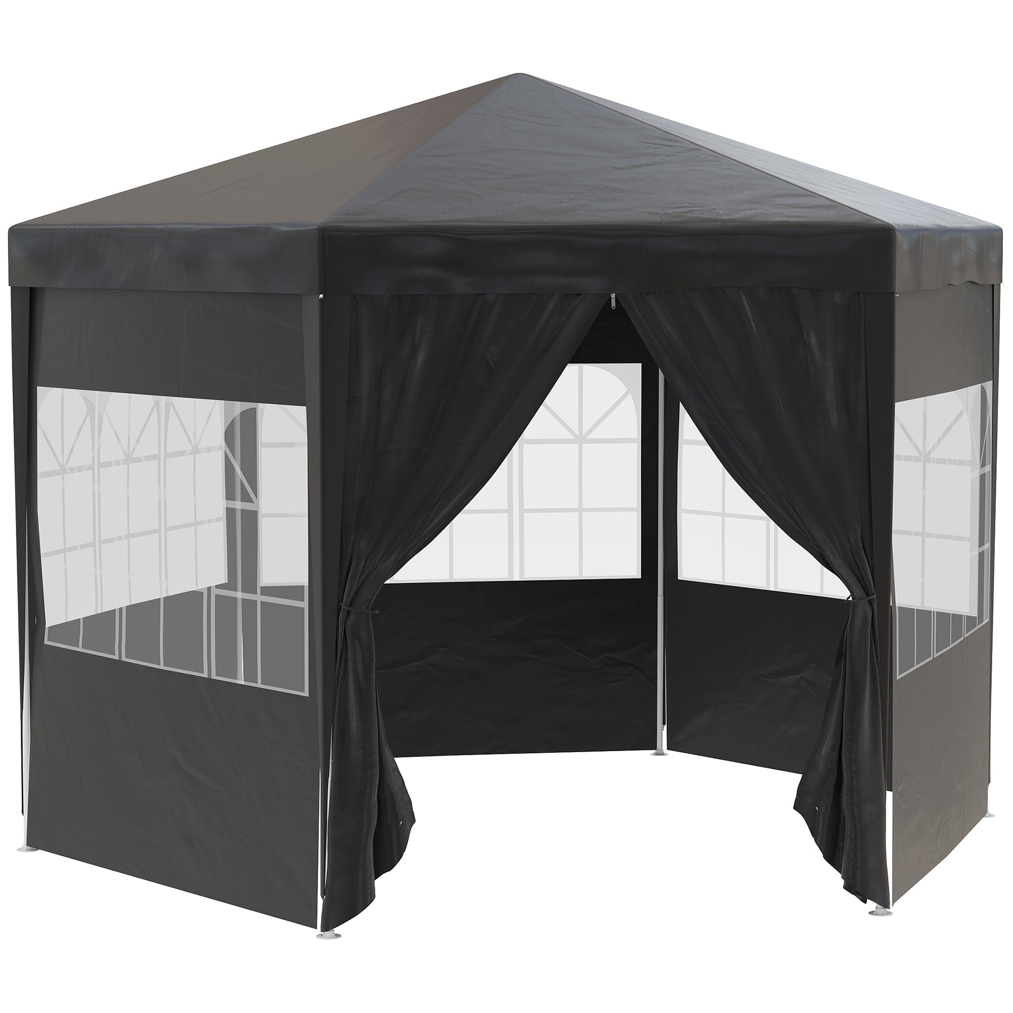 Outsunny 3.9m Outdoor Gazebo Canopy Party Tent with 6 Removable Side Walls  | TJ Hughes