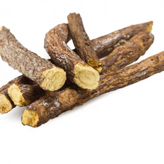 licorice root on a white background
