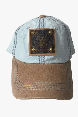 Denim Re-purposed LV Cap