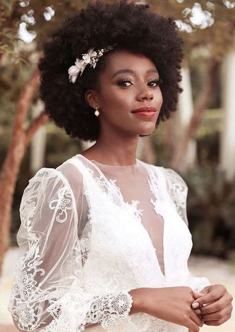 femme-noire-coiffée-avec-un-afro-naturel-portant-une-robe-de-mariage-blanche