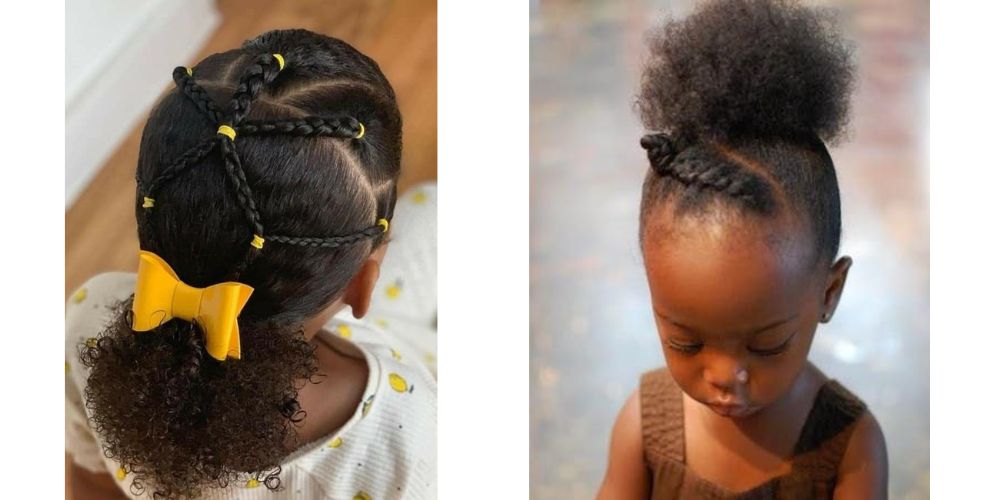 Idées de Coiffures faciles pour petite filles aux cheveux afros – Saison  des Pluies