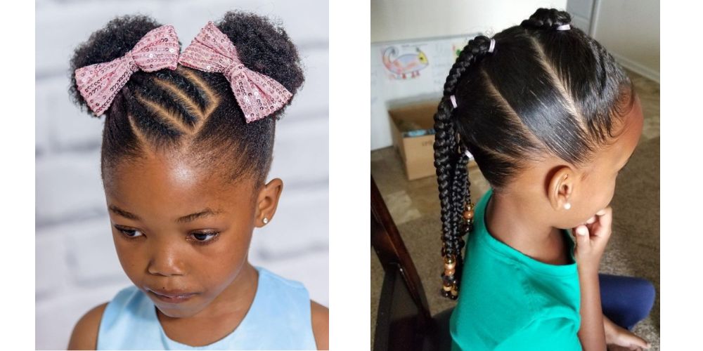 Idées de Coiffures faciles pour petite filles aux cheveux afros