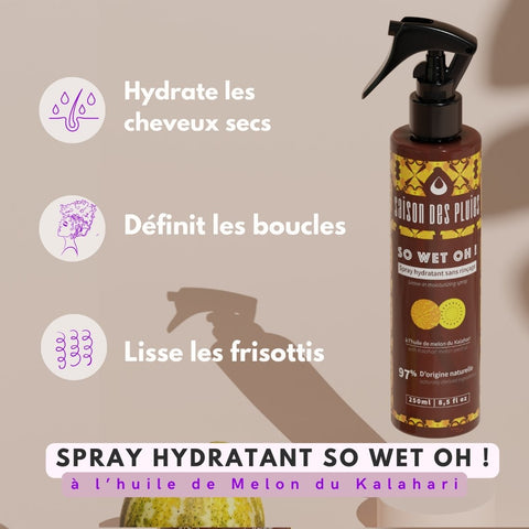 Spray hydratant cheveux bouclés