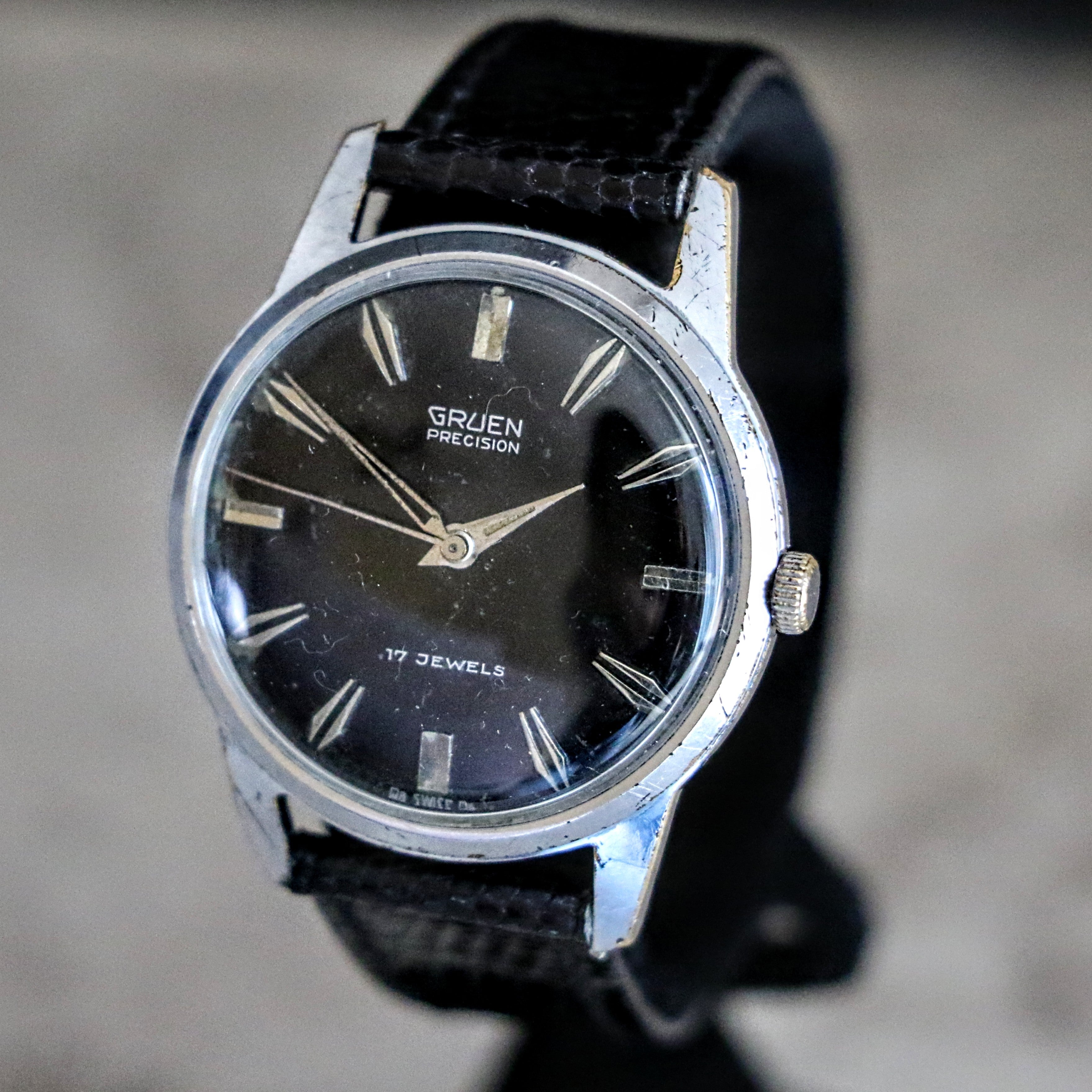 GRUEN Precision Watch 17 Jewels Cal. N510SS Swiss Made Wristwatch ...
