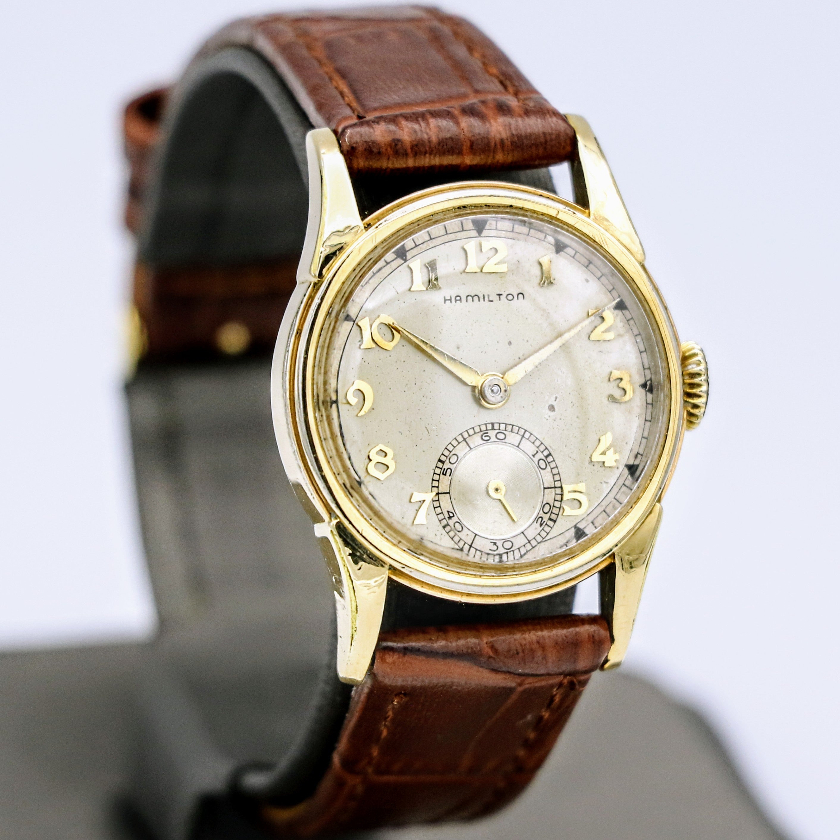 Vintage HAMILTON Endicott Wristwatch 1940 Caliber 987A 17 Jewels Watch ...