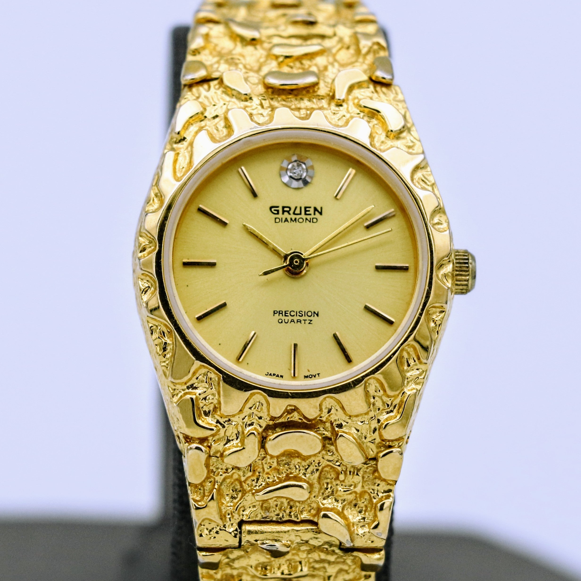Sold At Auction: MENS GRUEN WATCH NUGET STYLE WITH DIAMOND (NOT RUNNING ...