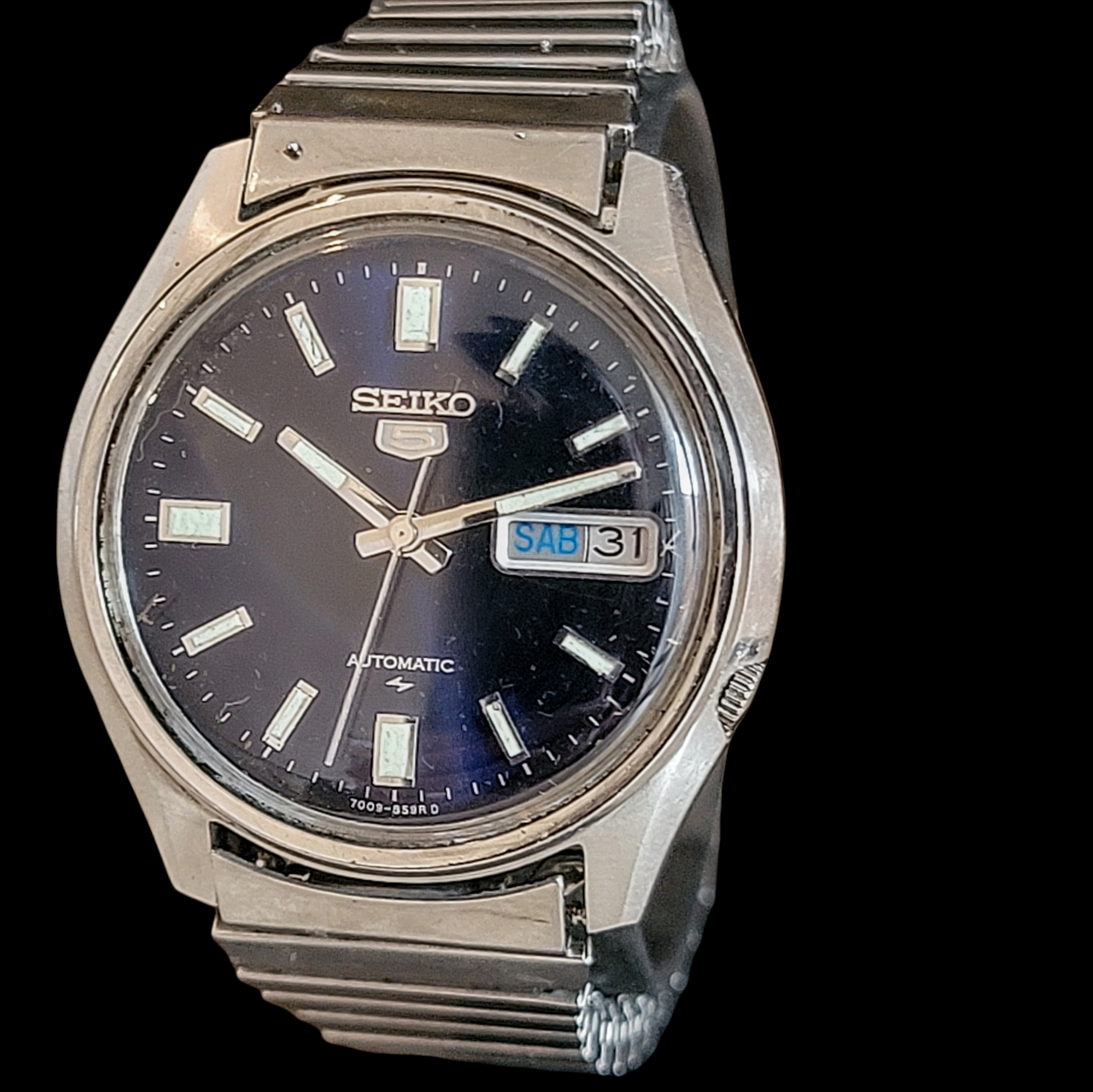 1984 SEIKO 5 Automatic Watch Day/Date Indicator 17 Jewels Cal. 7009A –  SECOND HAND HOROLOGY