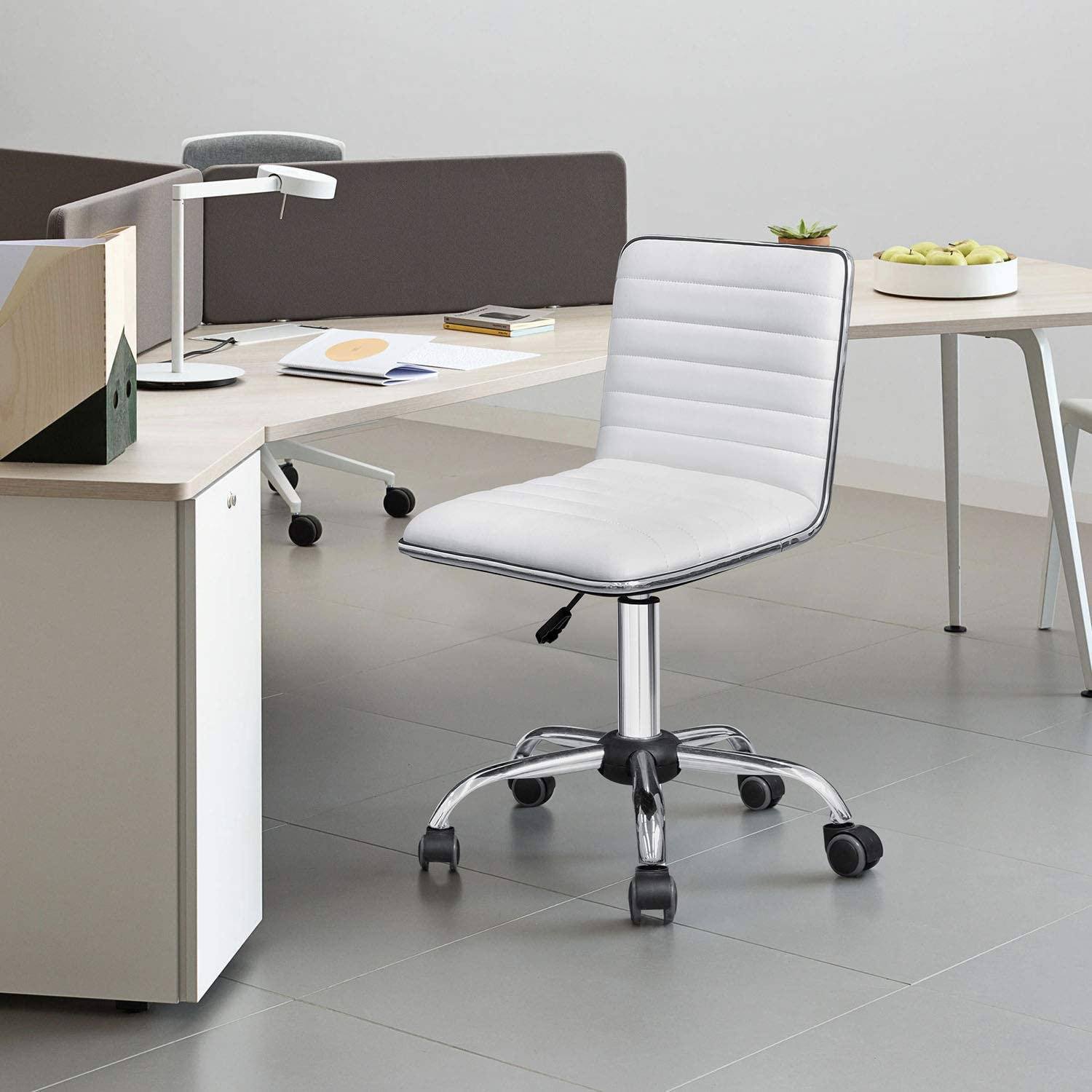 armless task office chair