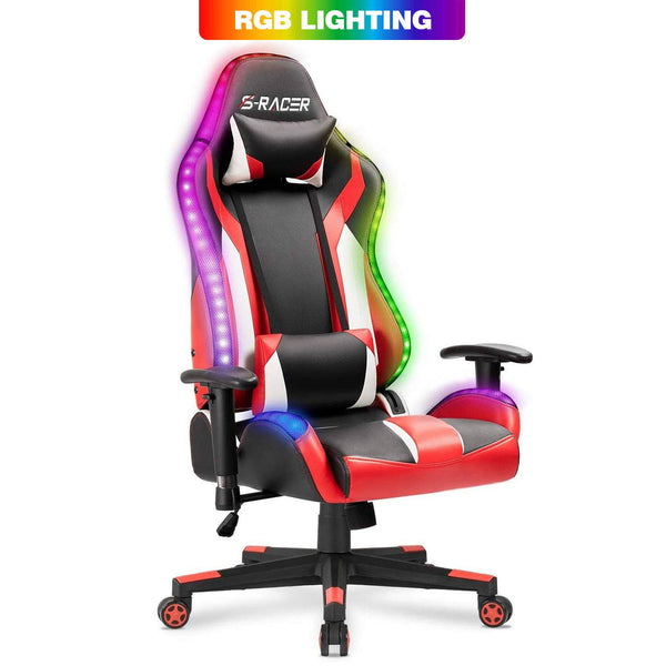 homall white gaming chair