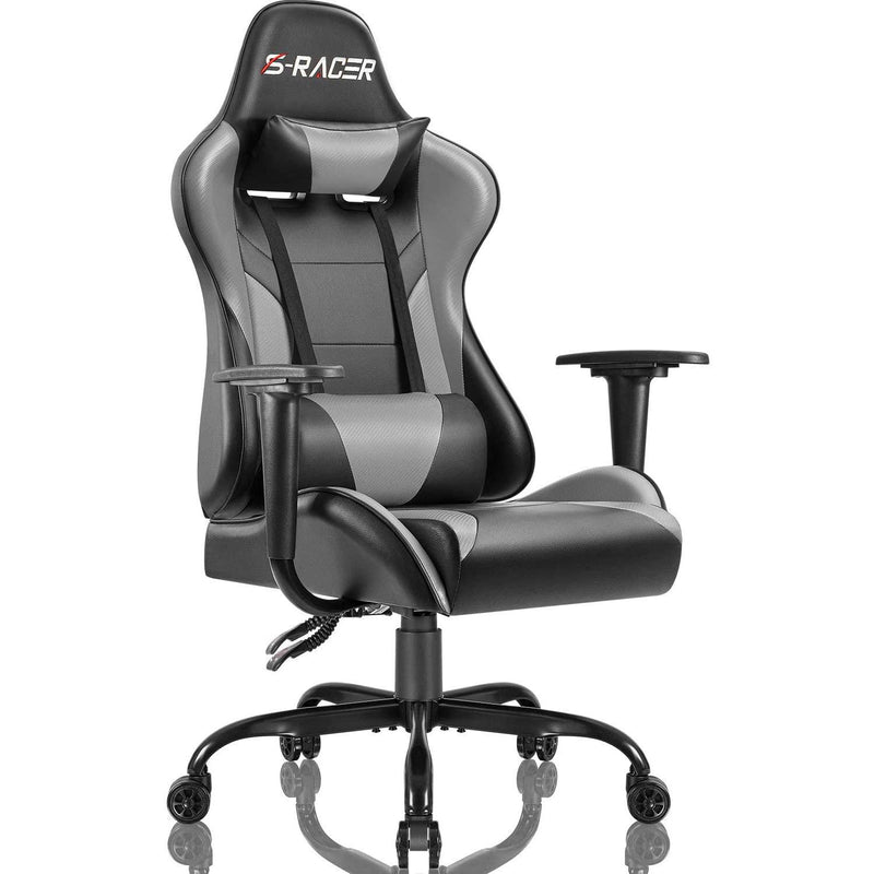 homall office gaming chair carbon pu leather