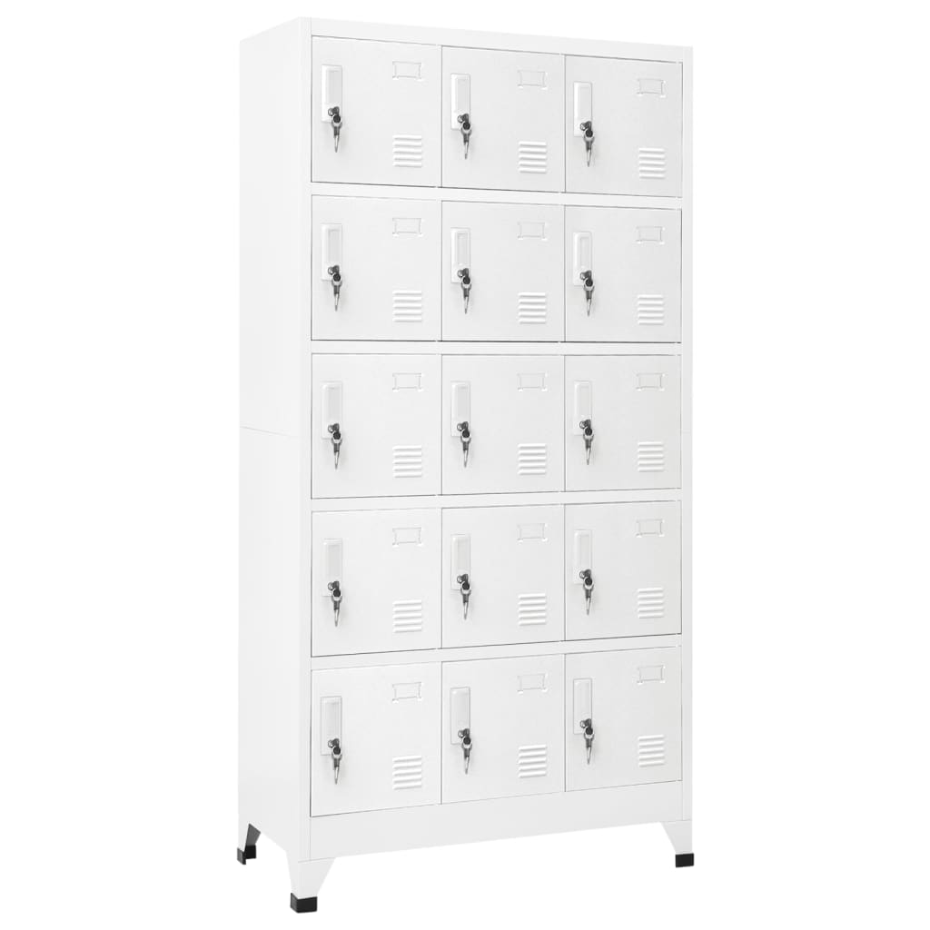Locker Cabinet Light Gray 35.4"x15.7"x70.9" Steel