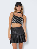NMMINDY S/L SEQUIN CROPPED TOP
