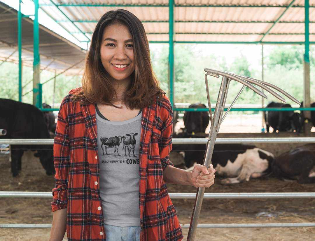 Easily Distracted by Cows DTF Transfer
