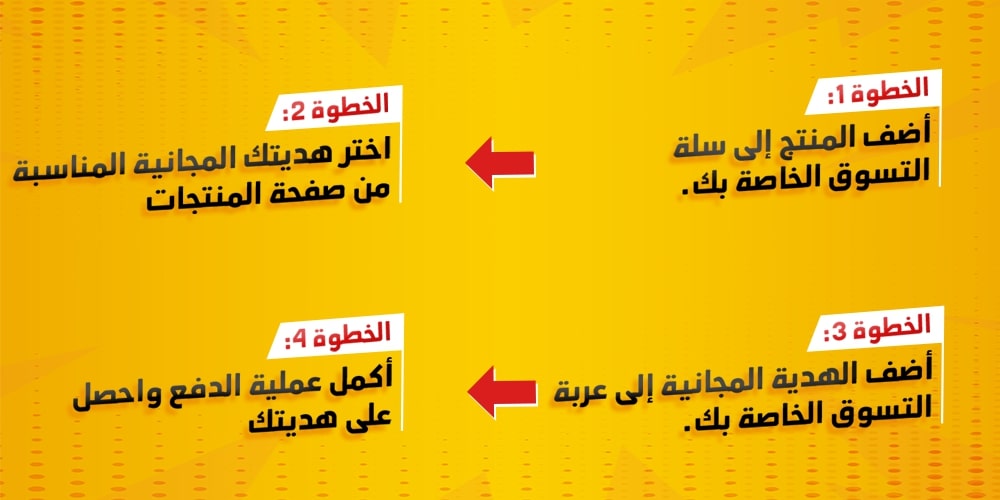 الخطوات إلى استبدل هديتك المجانية 