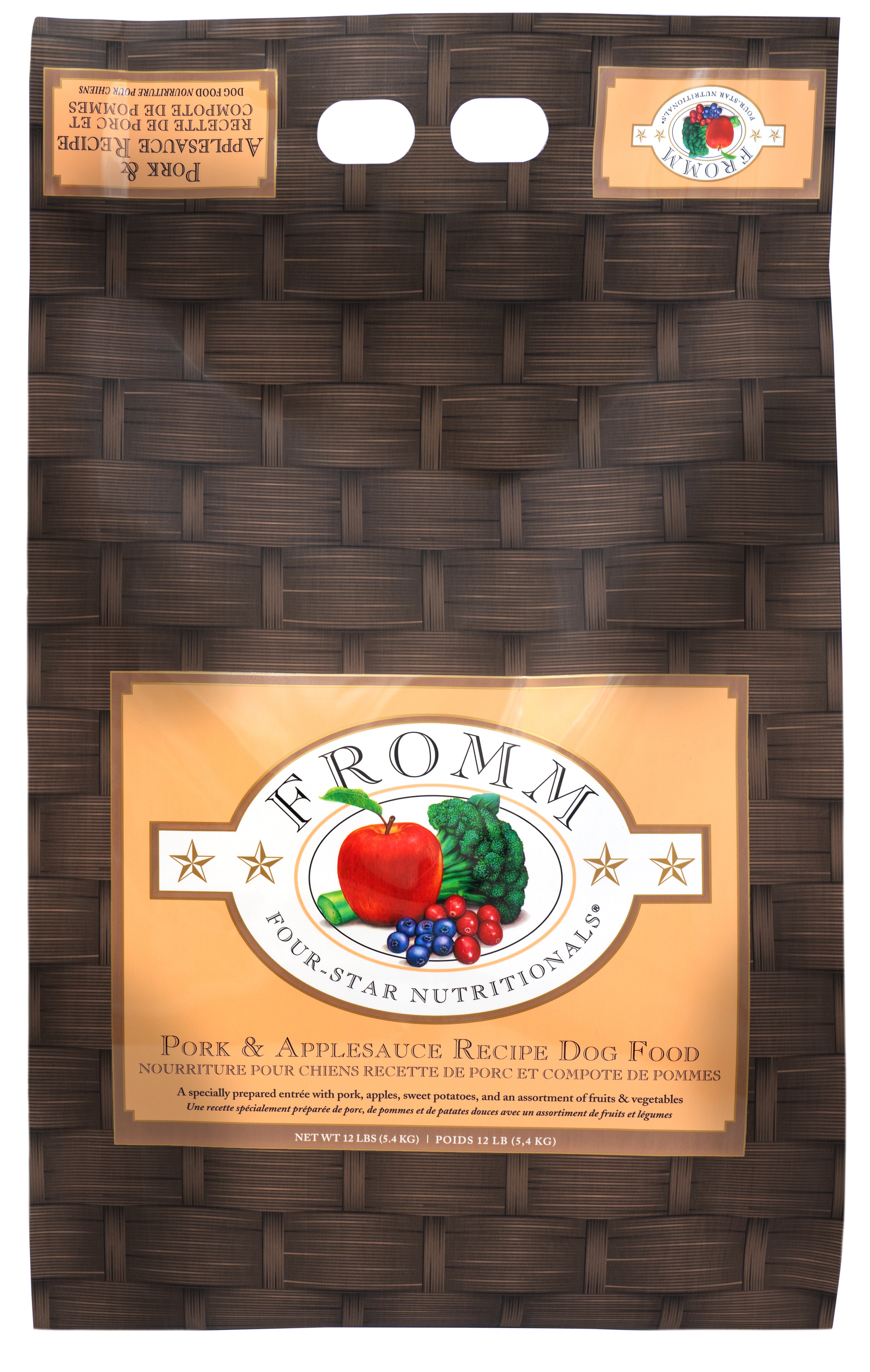 stad Extreem gas Fromm Four Star Grain Inclusive Pork and Apple Sauce Dry Dog Food