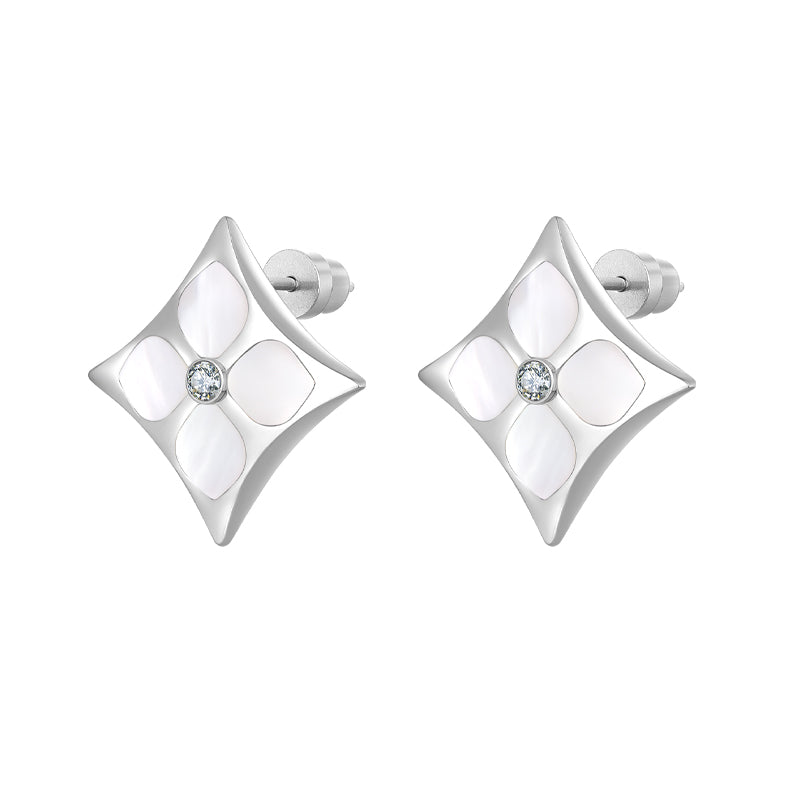 Layla / Earrings Pearl Silver - LULWA product image