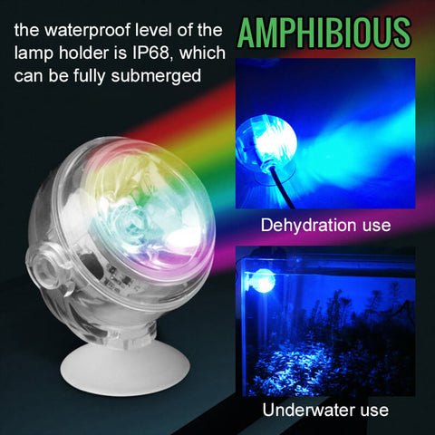 Fish Tank Light 220V LED Spotlight Underwater Diving Fish Lighting Waterproof Night Light For Fish Aquarium Decoration Lamp