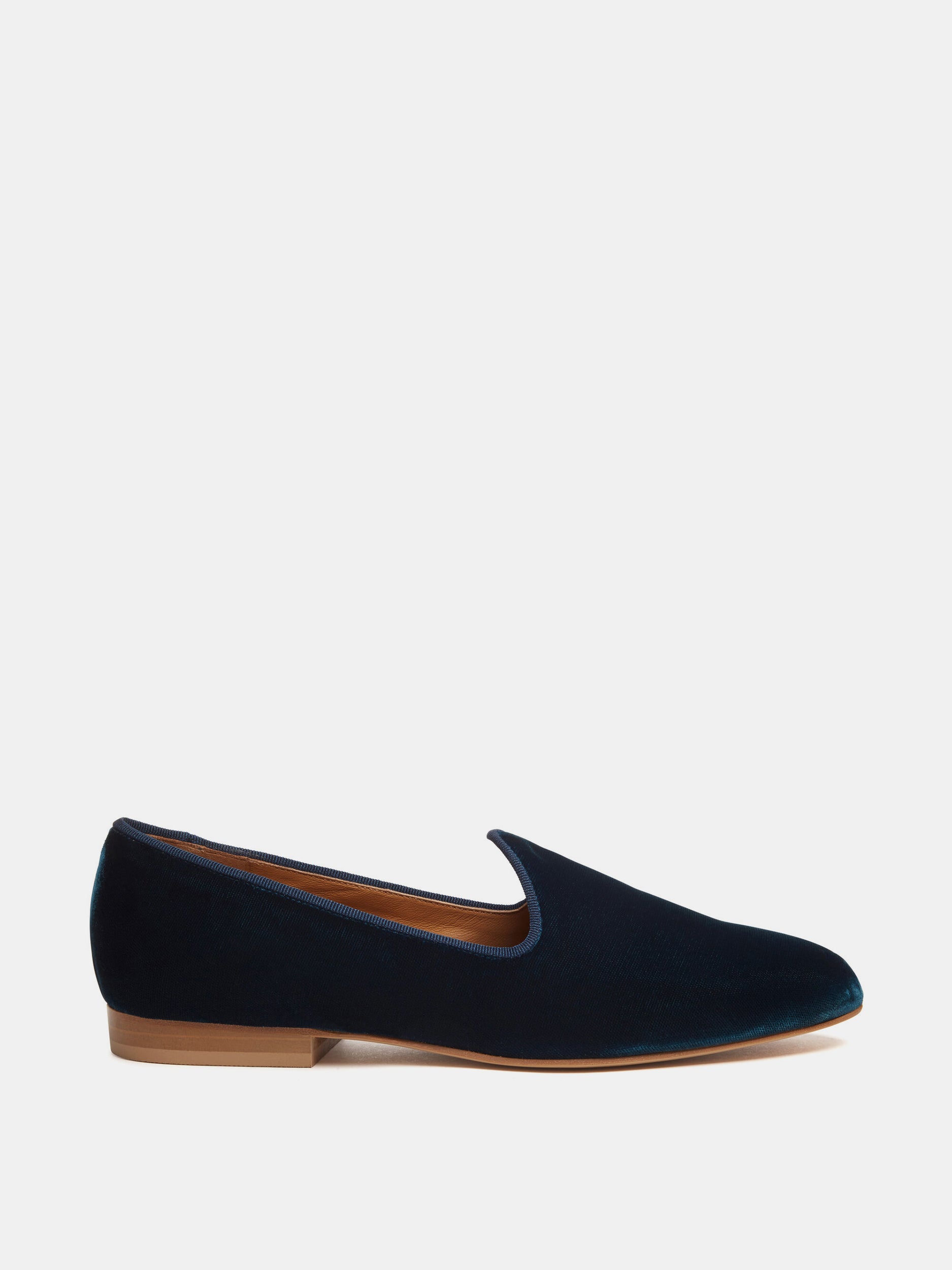 Venetian Slipper / Petrol Blue Velvet