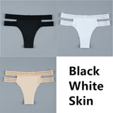 3Pcs/Set Seamless Underwear Silk Women's Plain Color Panties Lady Invisible Underpants Girls Briefs Smooth Panty Sexy Lingerie