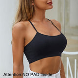 Backless Y Line Crop Top Women Brassiere Crystal Love Letter Sexy Tank Tops Female Tube Top Seamless Camisole Underwear for Girl