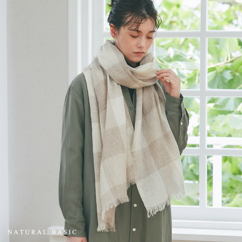 OLU NATURAL BASIC カシミヤストール 新品 - 小物