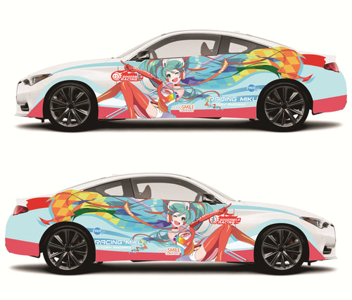 Anime ITASHA Japanese CG Girl Car Wrap Door Side Stickers Decal