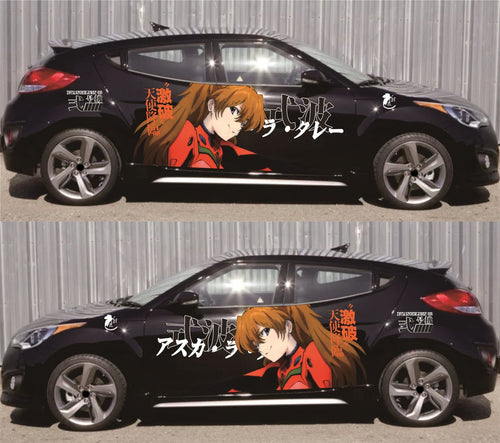 Anime ITASHA Japanese CG Girl Car Wrap Door Side Stickers Decal