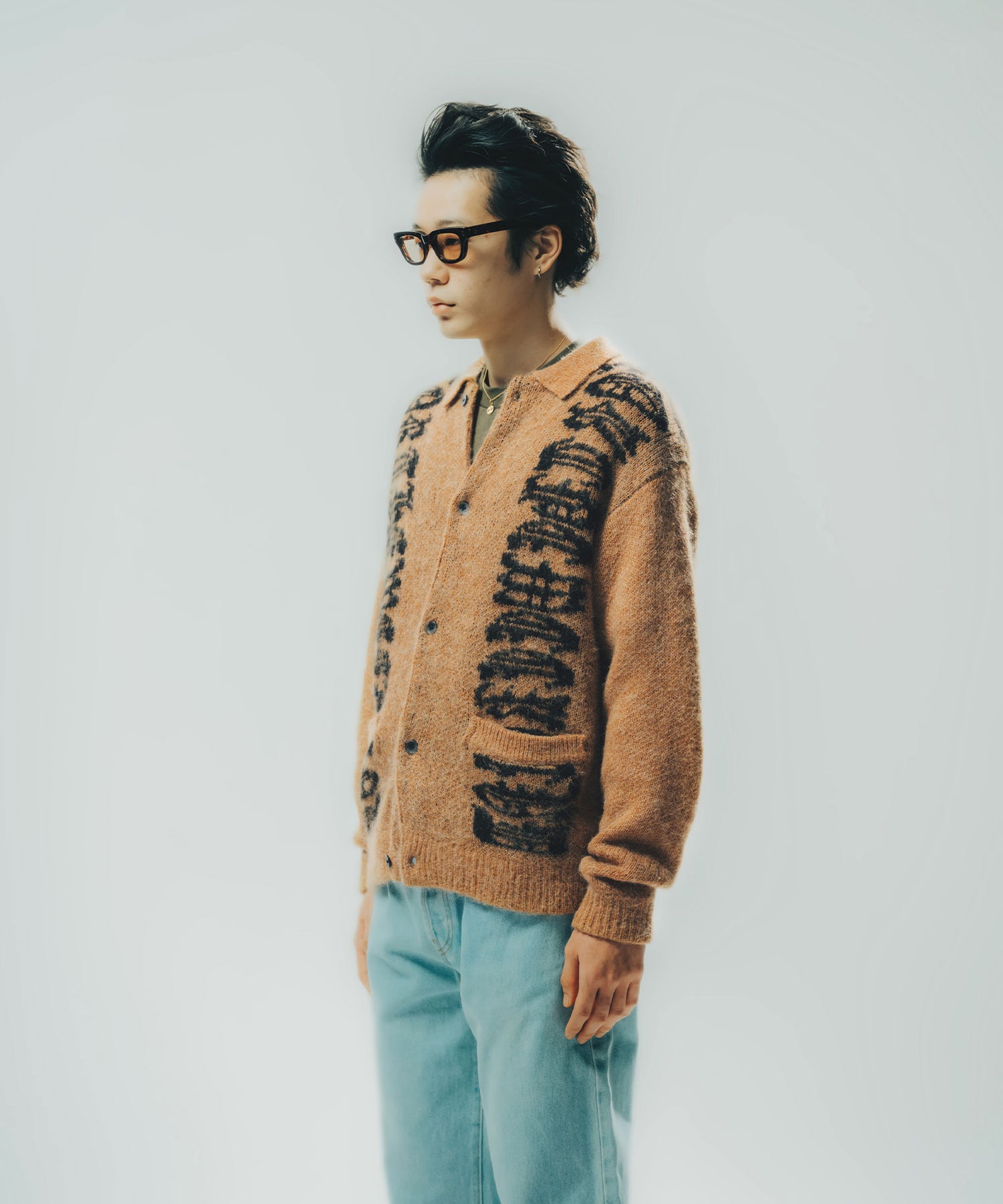 今季一番 FTW ニットカーディガン MOHAIR SHIRT CARDIGAN