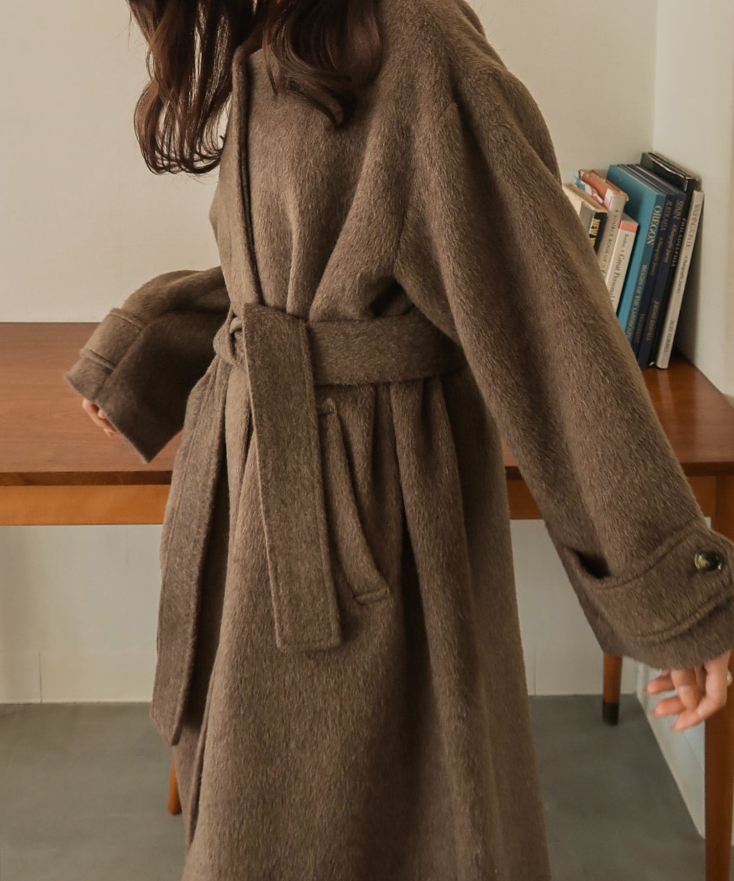 ユナイテッドトウキョウ cizatto Shaggy Wool Over Coat グレージュ