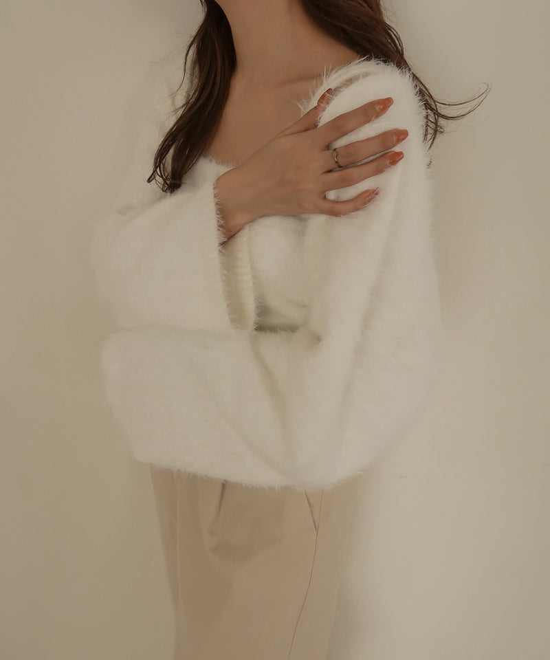 mideal shaggy knit ensemble - アンサンブル