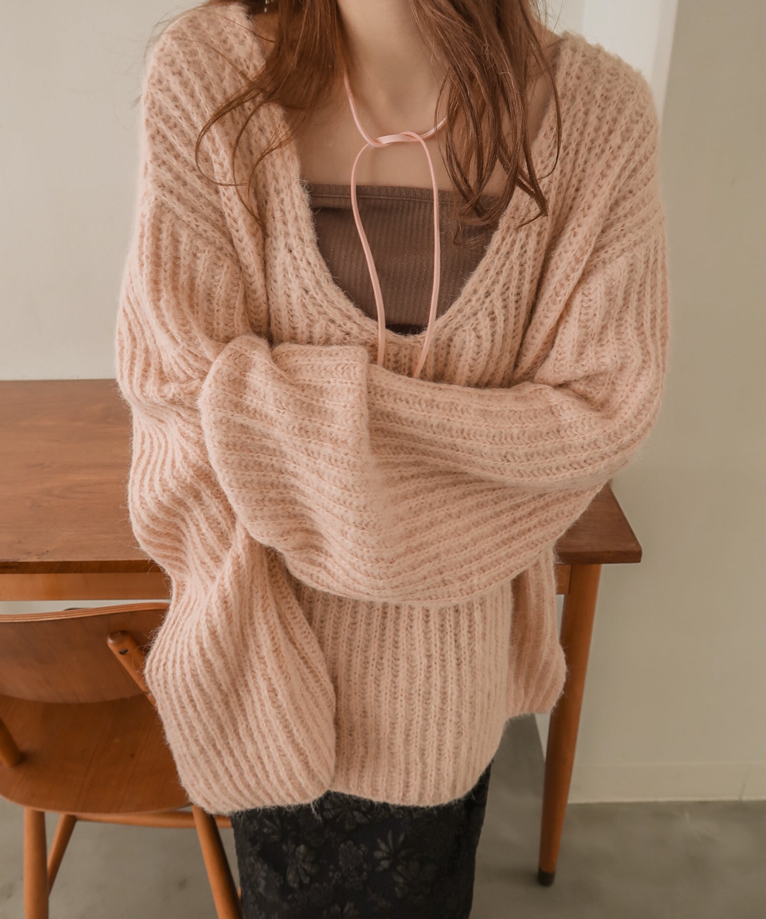 日本オーダー mideal シャギーニットアンサンブルshaggy knit