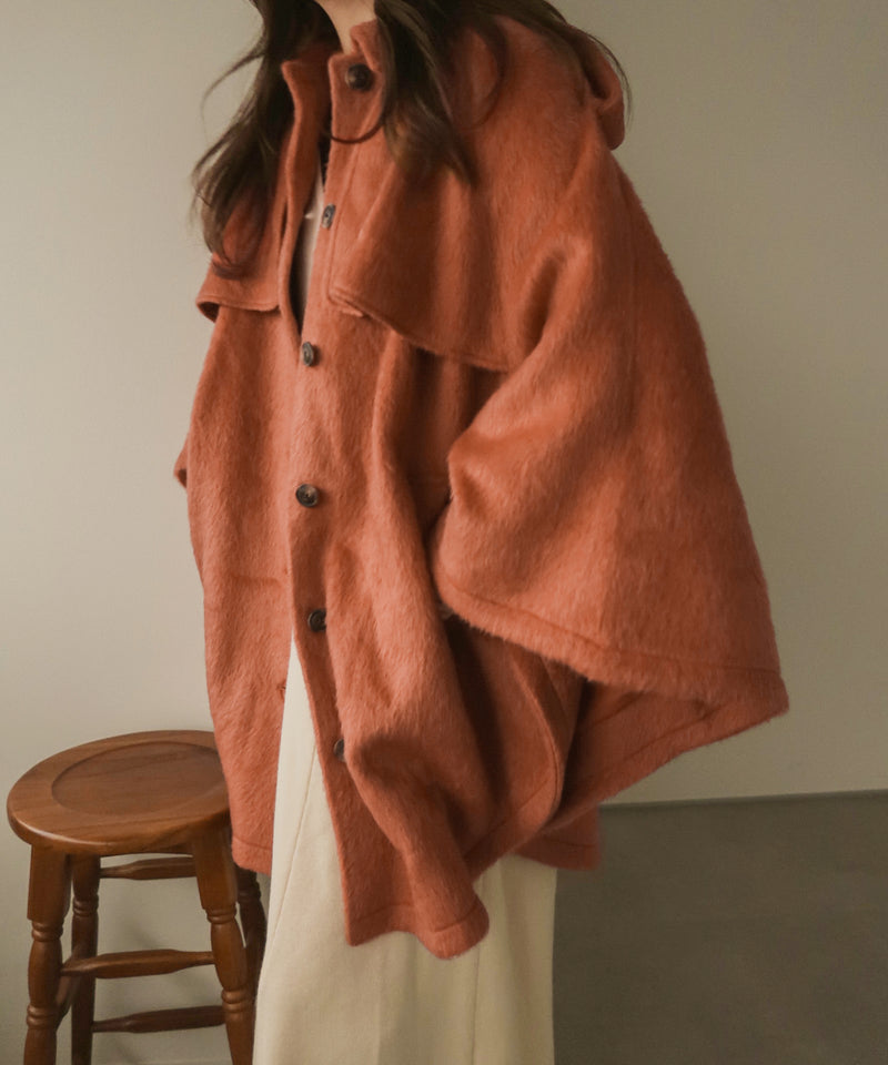 shaggy poncho coat / シャギーポンチョコート – BUZZWIT STORE