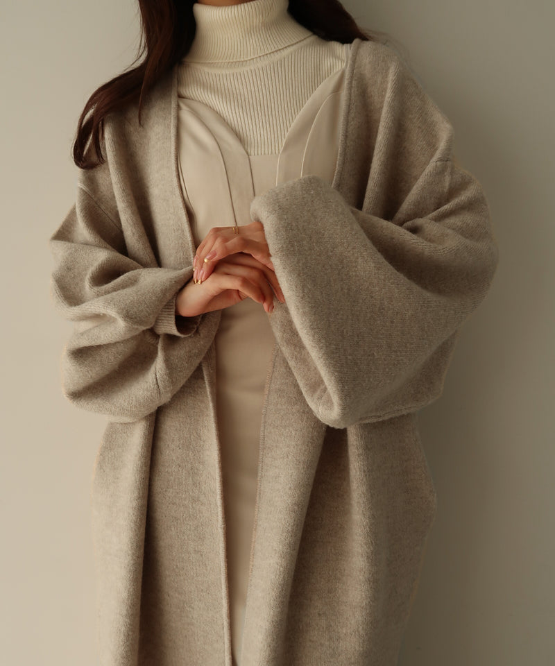 mideal knit long coat / ニットロングコート | vrealitybolivia.com