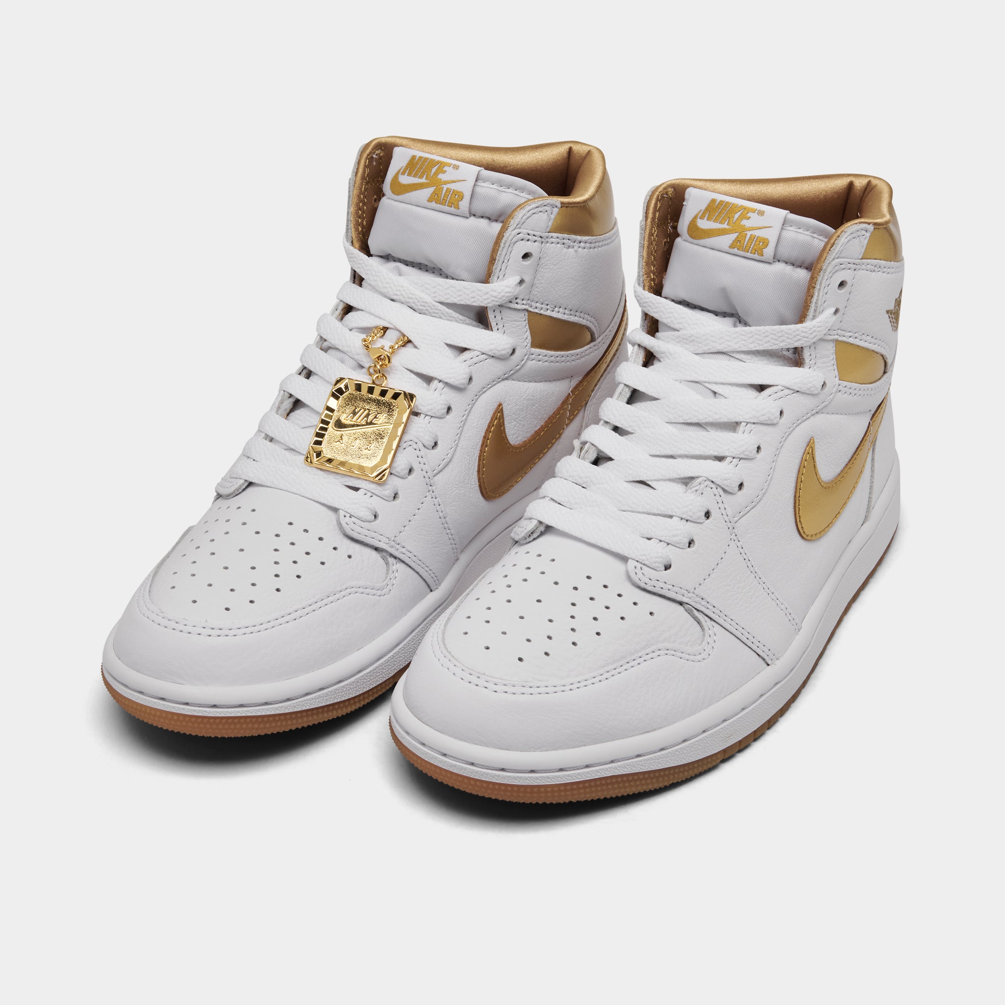 Jordan Women's 1 Retro High OG White / Metallic Gold - Gum