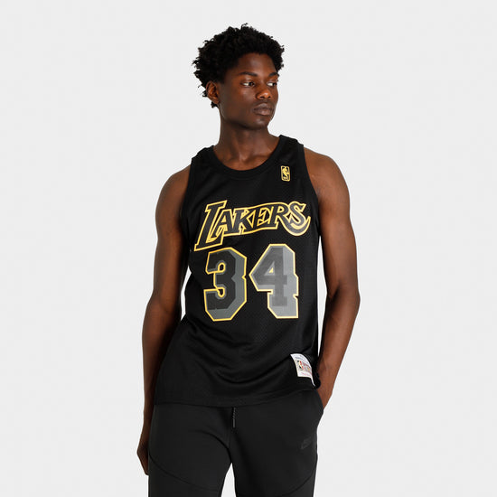  Mitchell & Ness NBA Swingman Home Jersey Lakers 96 Shaquille  O'Neal Light Gold SM : Sports & Outdoors